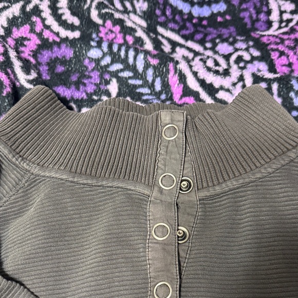 BRAND NEW Free People Charcoal Zip-Up Sweater - Picture 4 of 5